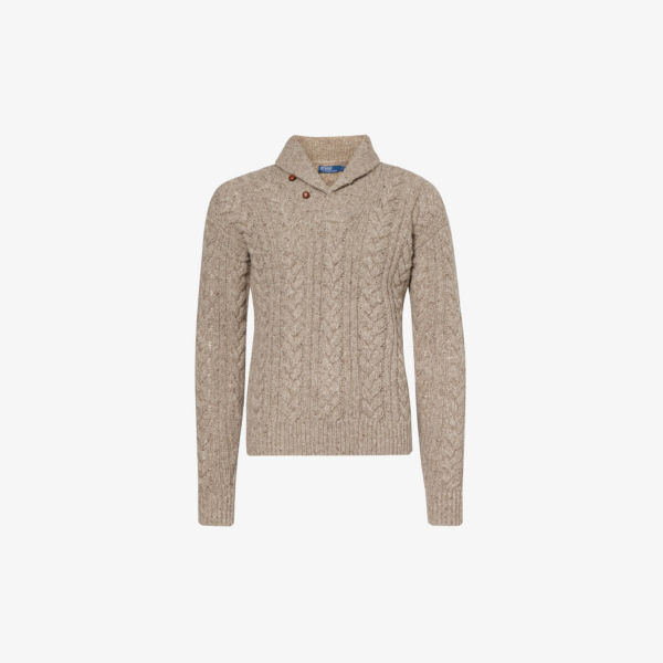 Джемпер из переработанной шерсти и нейлона с шалевым воротником Polo Ralph Lauren, цвет bark donegal
Джемпер из переработанной шерсти и нейлона с шалевым воротником Polo Ralph Lauren, цвет bark donegal