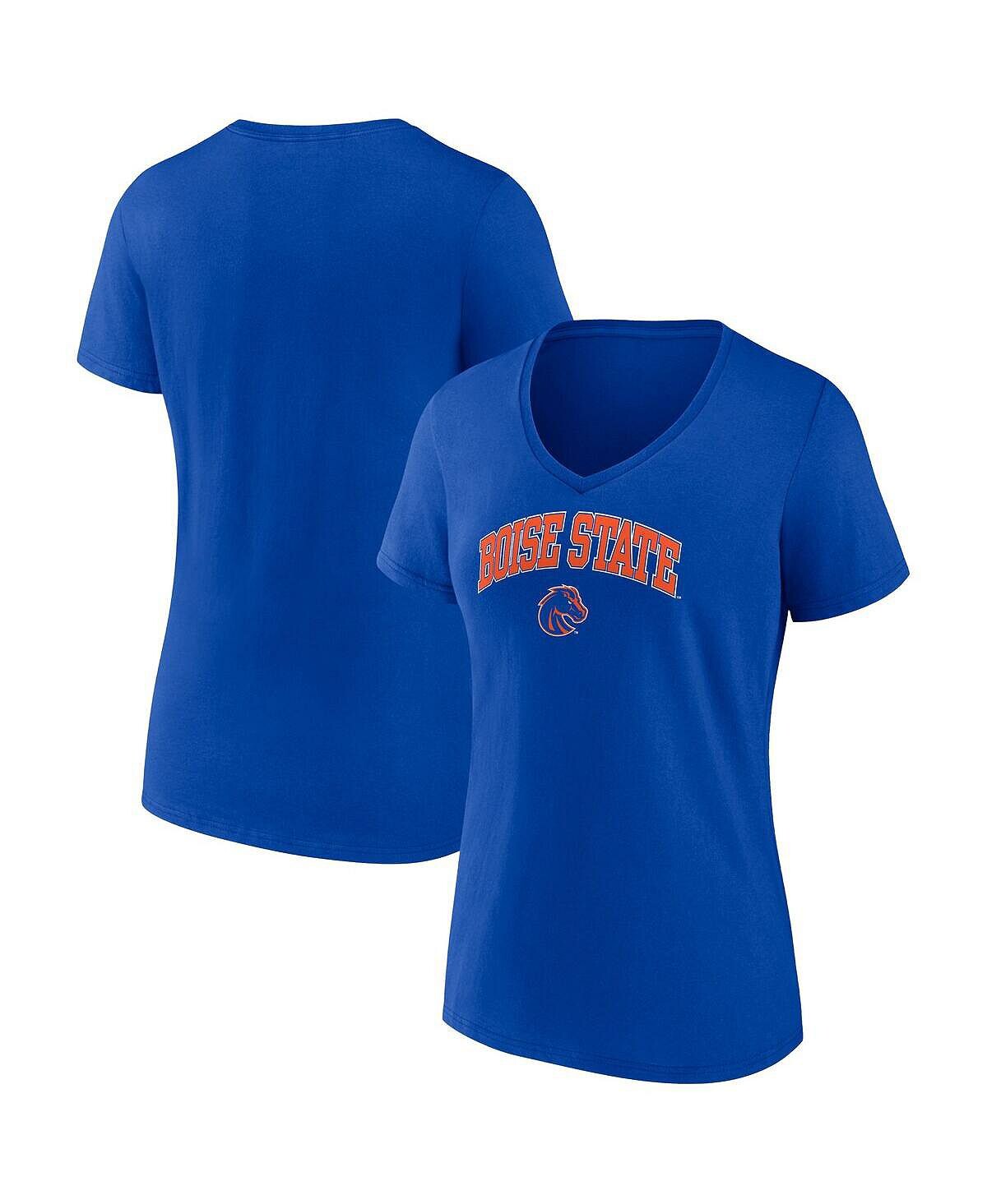Женская футболка с v-образным вырезом и фирменным логотипом Royal Boise State Broncos Evergreen Campus Fanatics
Женская футболка с v-образным вырезом и фирменным логотипом Royal Boise State Broncos Evergreen Campus Fanatics