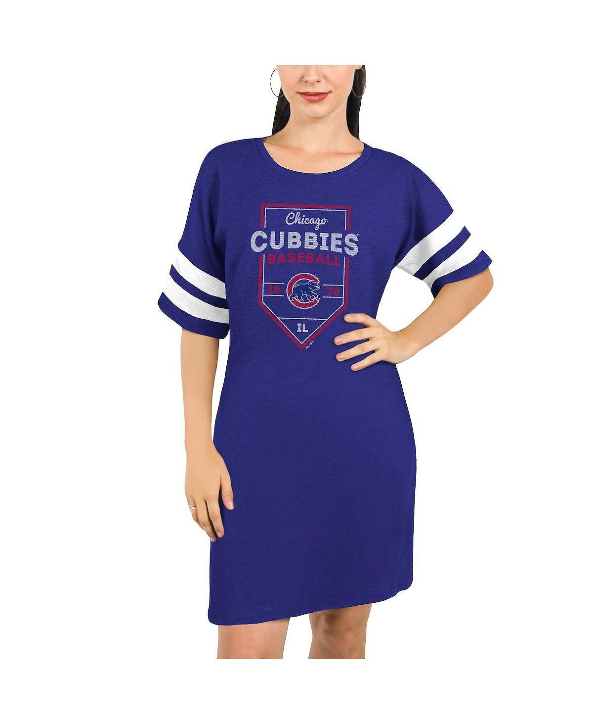 Женское платье-футболка с короткими рукавами Chicago Cubs Threads Tri-Blend — королевский Majestic
Женское платье-футболка с короткими рукавами Chicago Cubs Threads Tri-Blend — королевский Majestic