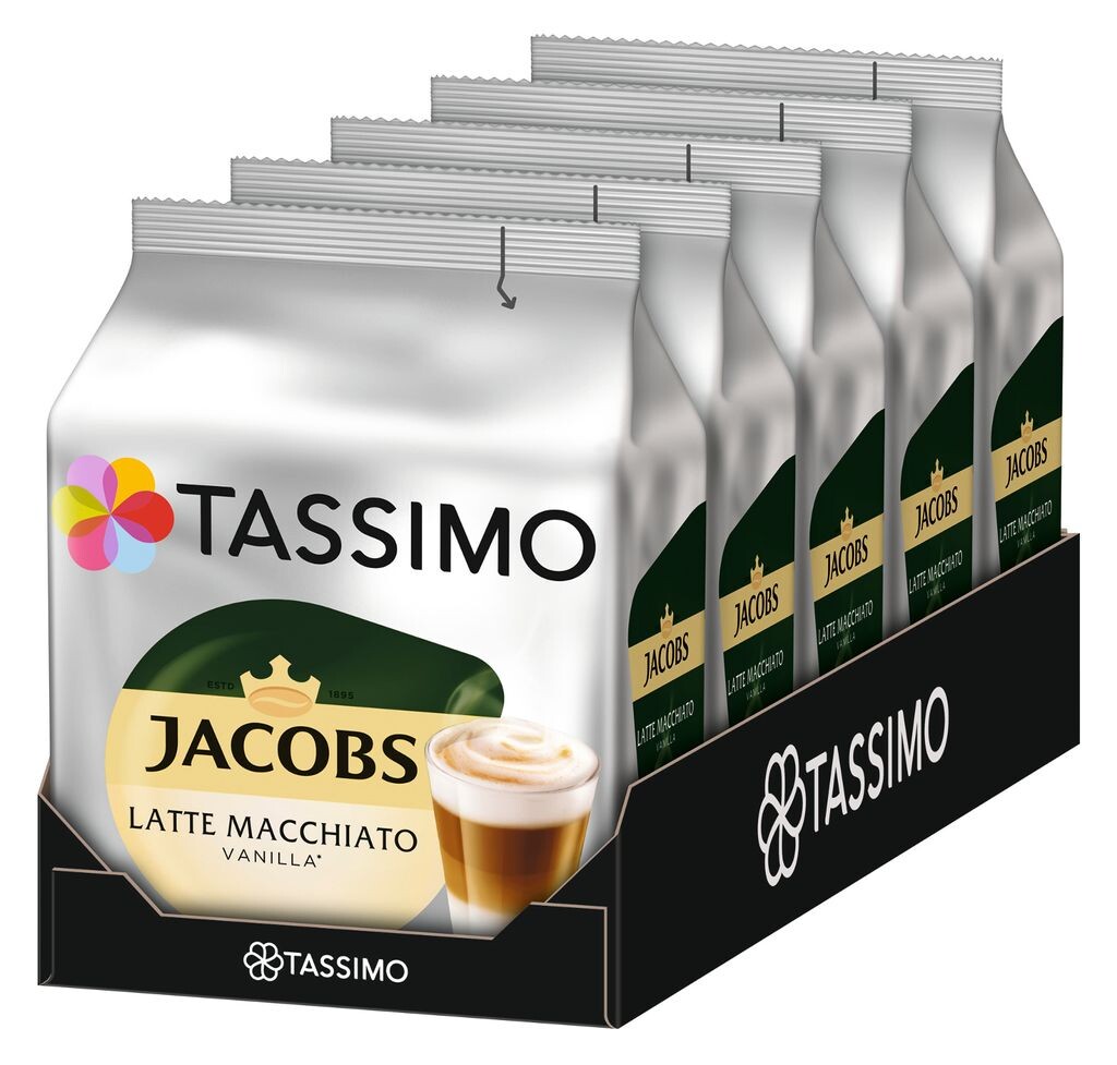 Tassimo Jacobs Type Latte Macchiato Vanilla Упаковка из 5 T дисков в капсулах 5x8 Напитки
Tassimo Jacobs Type Latte Macchiato Vanilla Упаковка из 5 T дисков в капсулах 5x8 Напитки