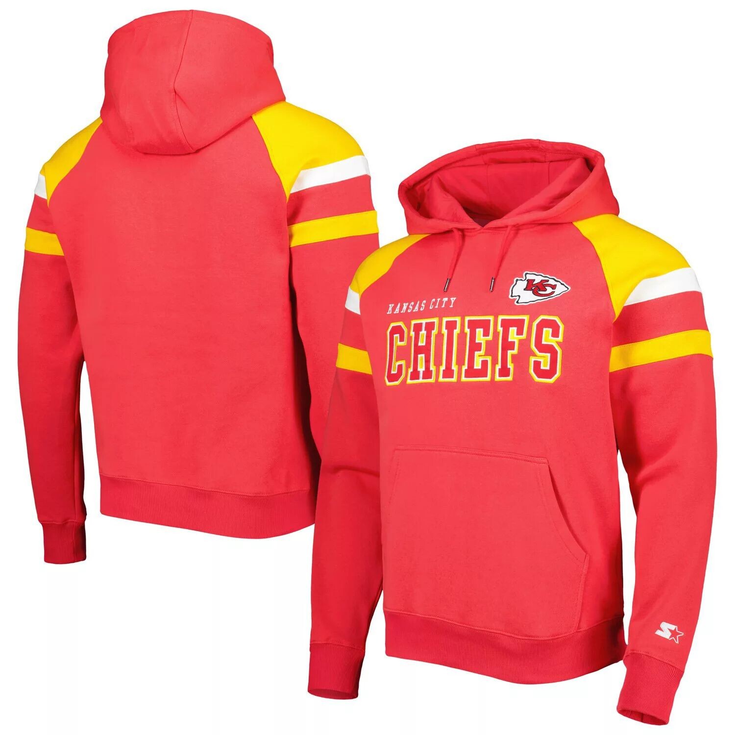 Мужской красный флисовый пуловер с капюшоном Kansas City Chiefs Draft реглан Starter
Мужской красный флисовый пуловер с капюшоном Kansas City Chiefs Draft реглан Starter