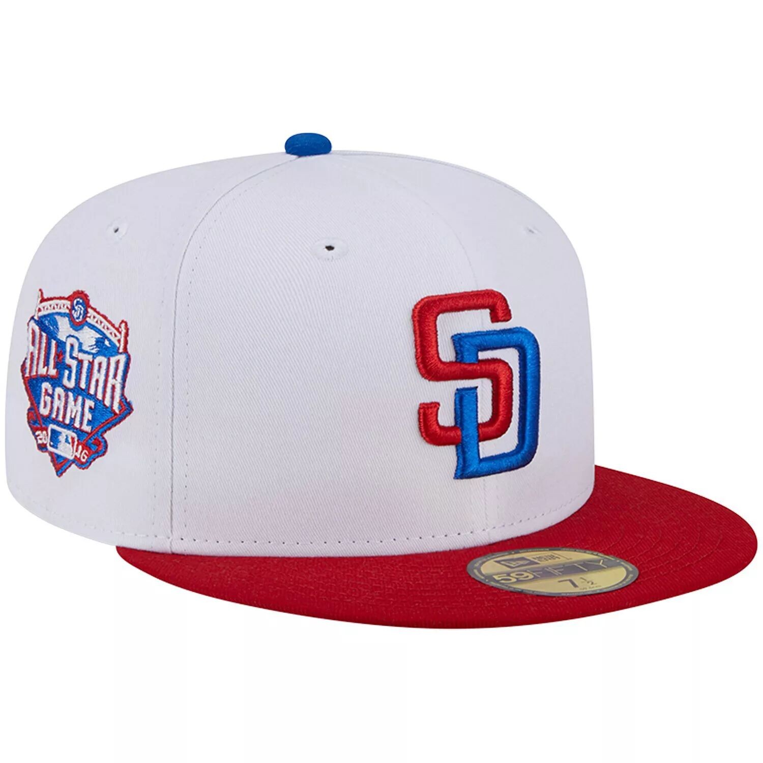 Мужская приталенная шляпа New Era белая/красная San Diego Padres Undervisor 59FIFTY
Мужская приталенная шляпа New Era белая/красная San Diego Padres Undervisor 59FIFTY