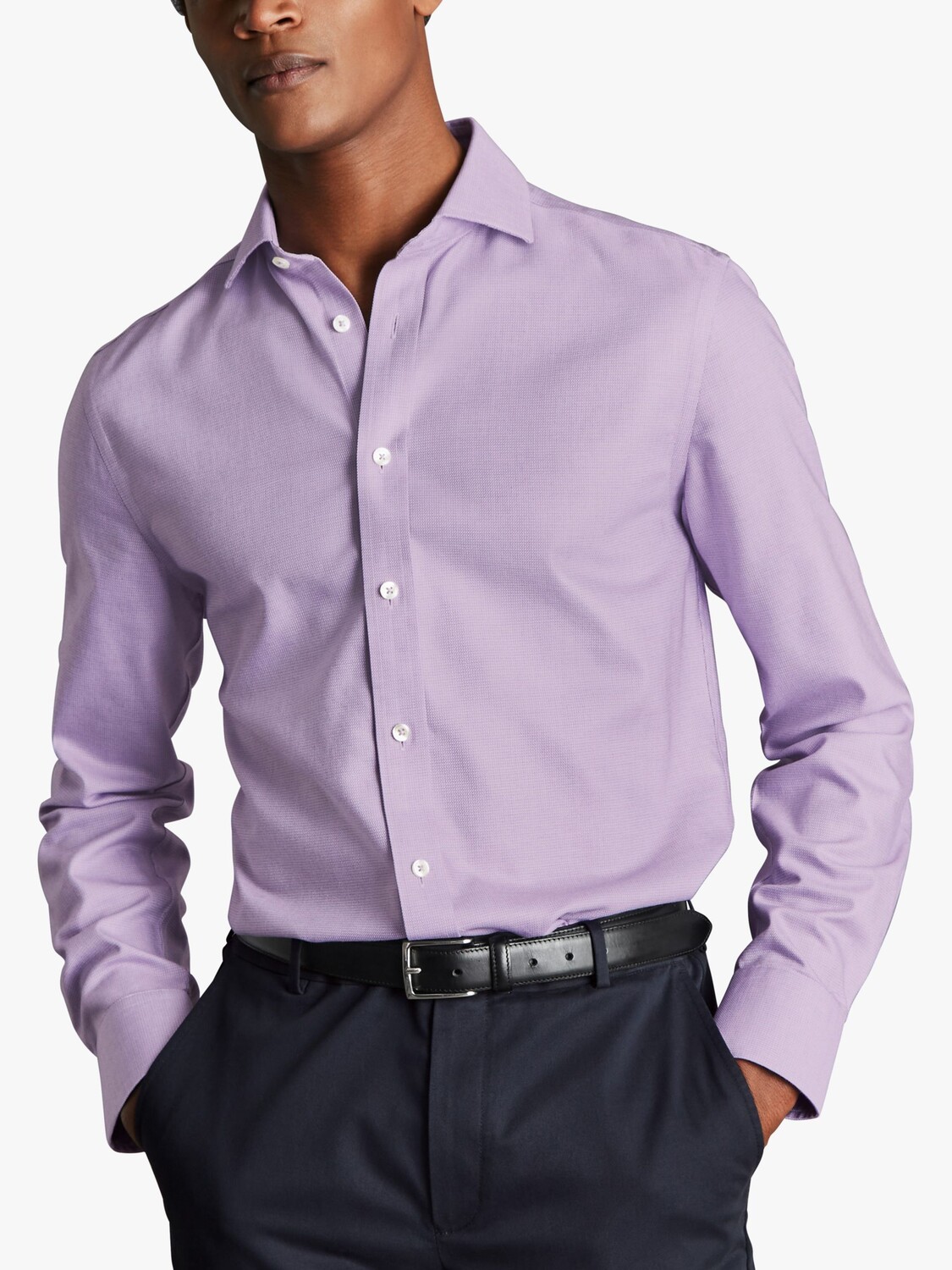 Хлопковая рубашка Charles Tyrwhitt с воротником с полувырезанным воротником, лиловый
Хлопковая рубашка Charles Tyrwhitt с воротником с полувырезанным воротником, лиловый