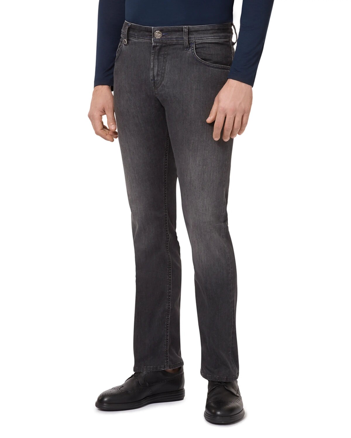 Мужские прямые зауженные джинсы с выцветшим эффектом Stefano Ricci, цвет Black Denim
Мужские прямые зауженные джинсы с выцветшим эффектом Stefano Ricci, цвет Black Denim