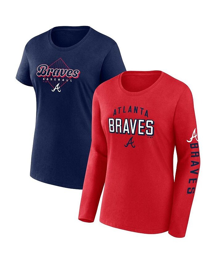 Набор женских красных и темно-синих футболок с фирменным логотипом Atlanta Braves Fanatics, мультиколор
Набор женских красных и темно-синих футболок с фирменным логотипом Atlanta Braves Fanatics, мультиколор