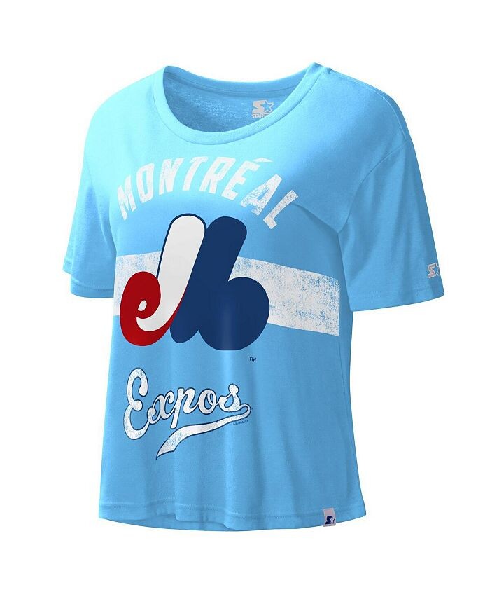 Женский голубой укороченный топ с потертостями Montreal Expos Cooperstown Collection Record Setter Starter, синий
Женский голубой укороченный топ с потертостями Montreal Expos Cooperstown Collection Record Setter Starter, синий