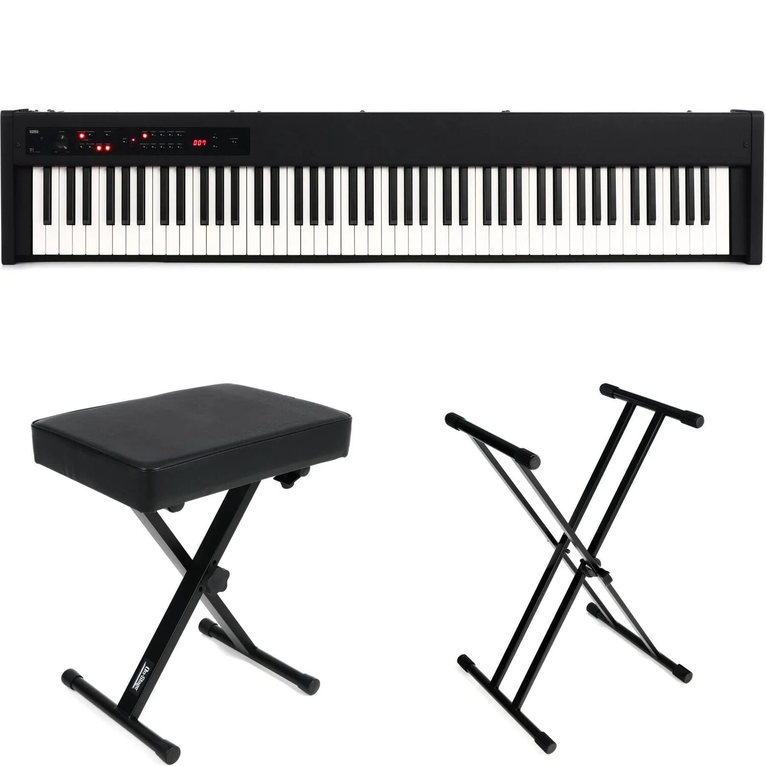 Korg D1, 88-клавишное сценическое пианино/комплект основных компонентов контроллера (черный)
Korg D1, 88-клавишное сценическое пианино/комплект основных компонентов контроллера (черный)