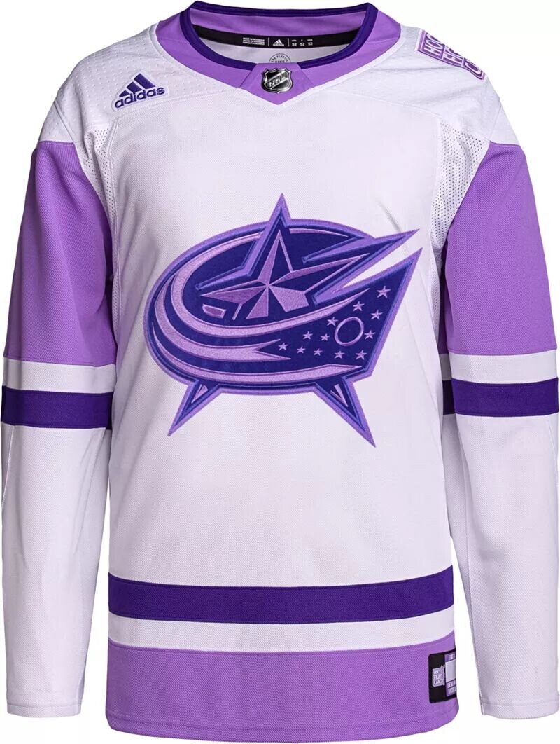 Adidas 2023 Hockey Fights Cancer Columbus Blue Jackets ADIZERO Аутентичный джерси Джерси
Adidas 2023 Hockey Fights Cancer Columbus Blue Jackets ADIZERO Аутентичный джерси Джерси