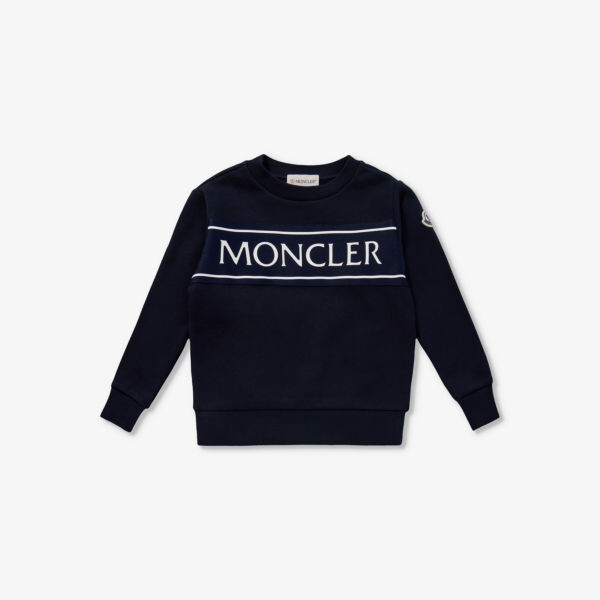 Хлопковая толстовка с круглым вырезом и логотипом, 4–14 лет Moncler, темно-синий
Хлопковая толстовка с круглым вырезом и логотипом, 4–14 лет Moncler, темно-синий