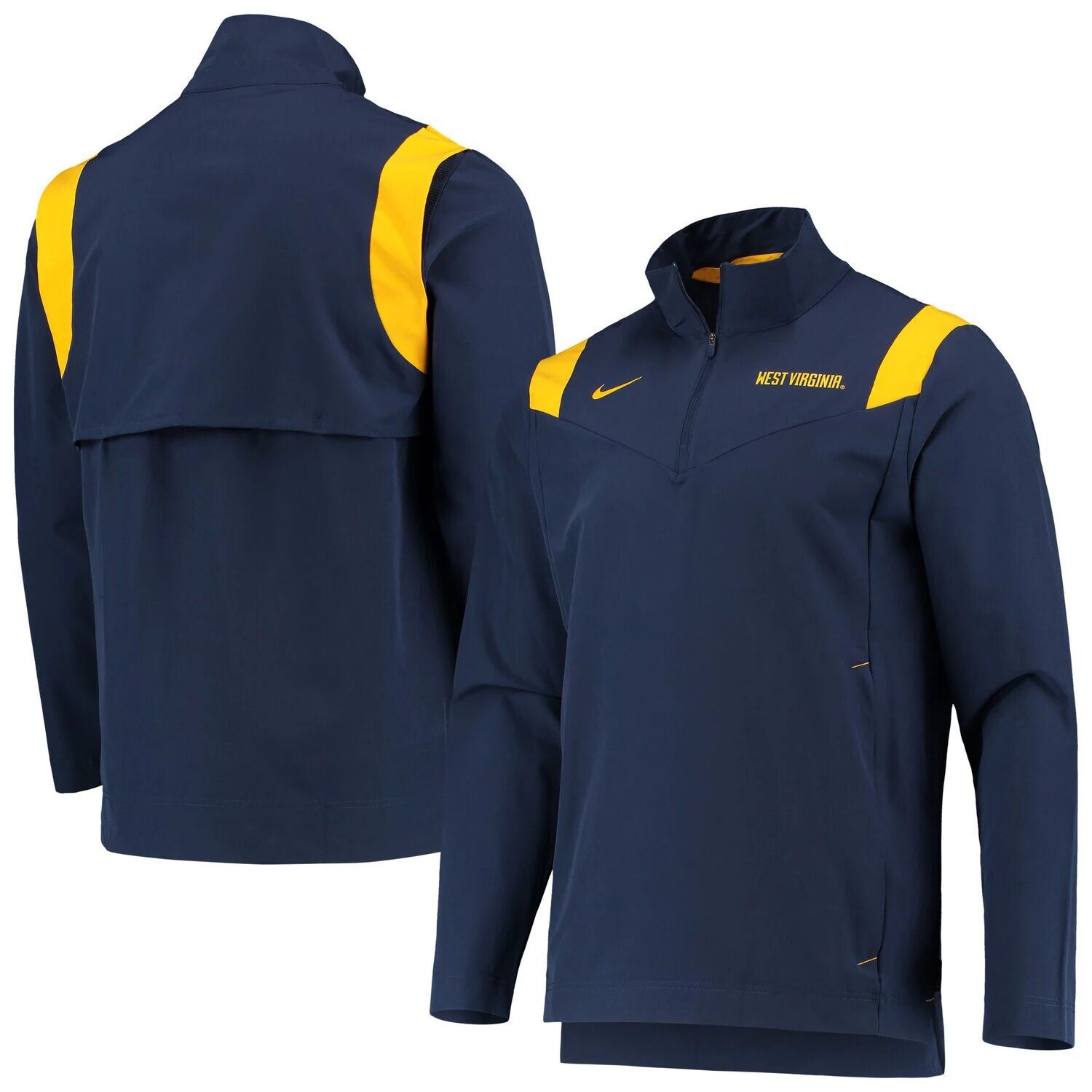 Мужская темно-синяя куртка West Virginia Mountaineers 2021 Team Coach с молнией на четверть Nike
Мужская темно-синяя куртка West Virginia Mountaineers 2021 Team Coach с молнией на четверть Nike