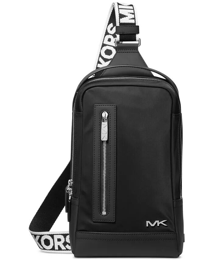 Мужская сумка-слинг трапециевидной формы с ремешком с логотипом Michael Kors, черный
Мужская сумка-слинг трапециевидной формы с ремешком с логотипом Michael Kors, черный