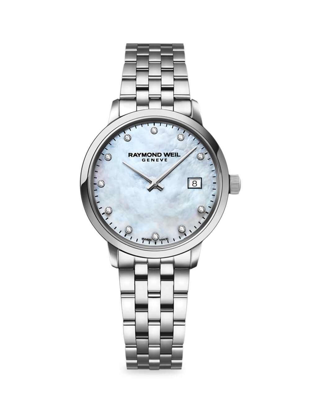 Часы Toccata с круглым бриллиантом и браслетом из нержавеющей стали Raymond Weil, серебряный
Часы Toccata с круглым бриллиантом и браслетом из нержавеющей стали Raymond Weil, серебряный