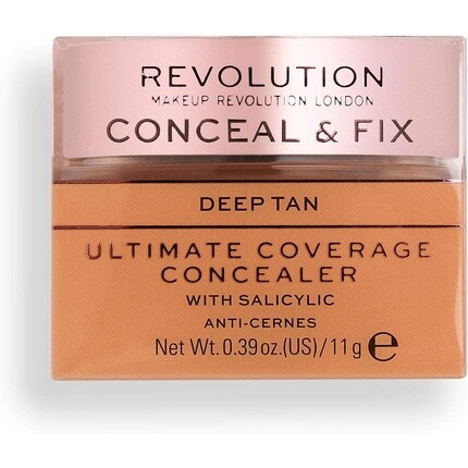 Makeup Revolution Conceal & Fix Ultimate Covering Concealer Deep Tan 11G, Revolution Beauty
Makeup Revolution Conceal & Fix Ultimate Covering Concealer Deep Tan 11G, Revolution Beauty