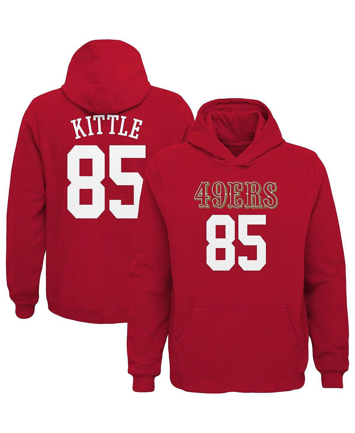 Пуловер с капюшоном Big Boys George Kittle Scarlet San Francisco 49ers Mainliner с именем и номером игрока Outerstuff
Пуловер с капюшоном Big Boys George Kittle Scarlet San Francisco 49ers Mainliner с именем и номером игрока Outerstuff