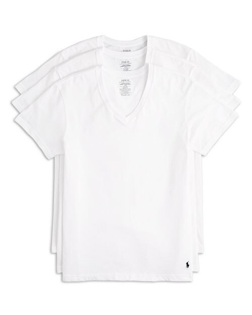 Хлопковые однотонные майки с V-образным вырезом, 3 шт. Polo Ralph Lauren, цвет White
Хлопковые однотонные майки с V-образным вырезом, 3 шт. Polo Ralph Lauren, цвет White