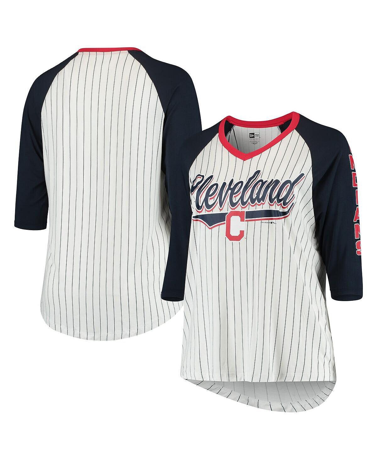 Женская футболка размера плюс с рукавом три четверти Cleveland Indians с v-образным вырезом реглан — белый, темно-синий New Era
Женская футболка размера плюс с рукавом три четверти Cleveland Indians с v-образным вырезом реглан — белый, темно-синий New Era
