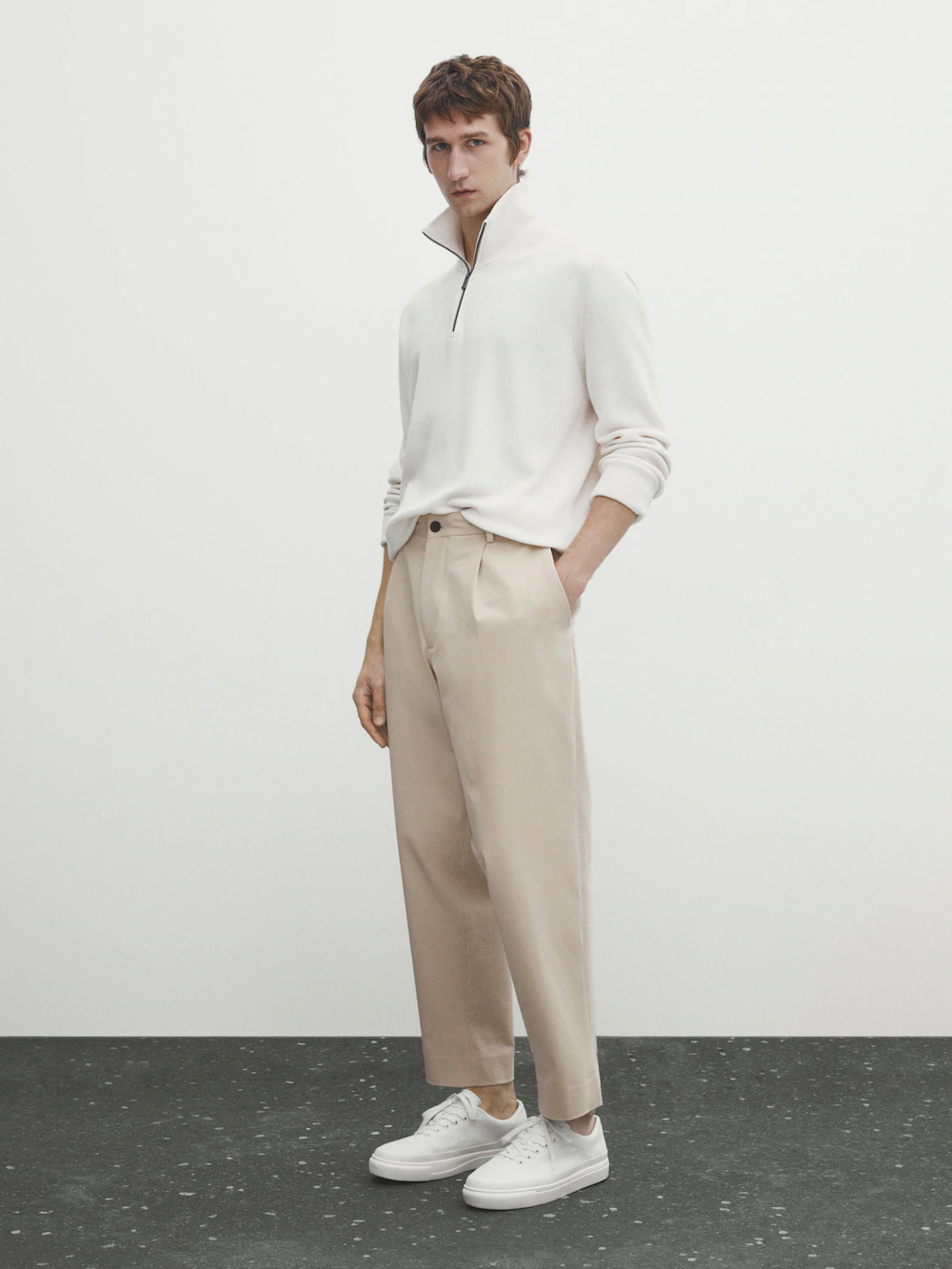 Текстурный свитер с искусственным вырезом с молнией Massimo Dutti, кремовый, Бежевый
Текстурный свитер с искусственным вырезом с молнией Massimo Dutti, кремовый, Бежевый