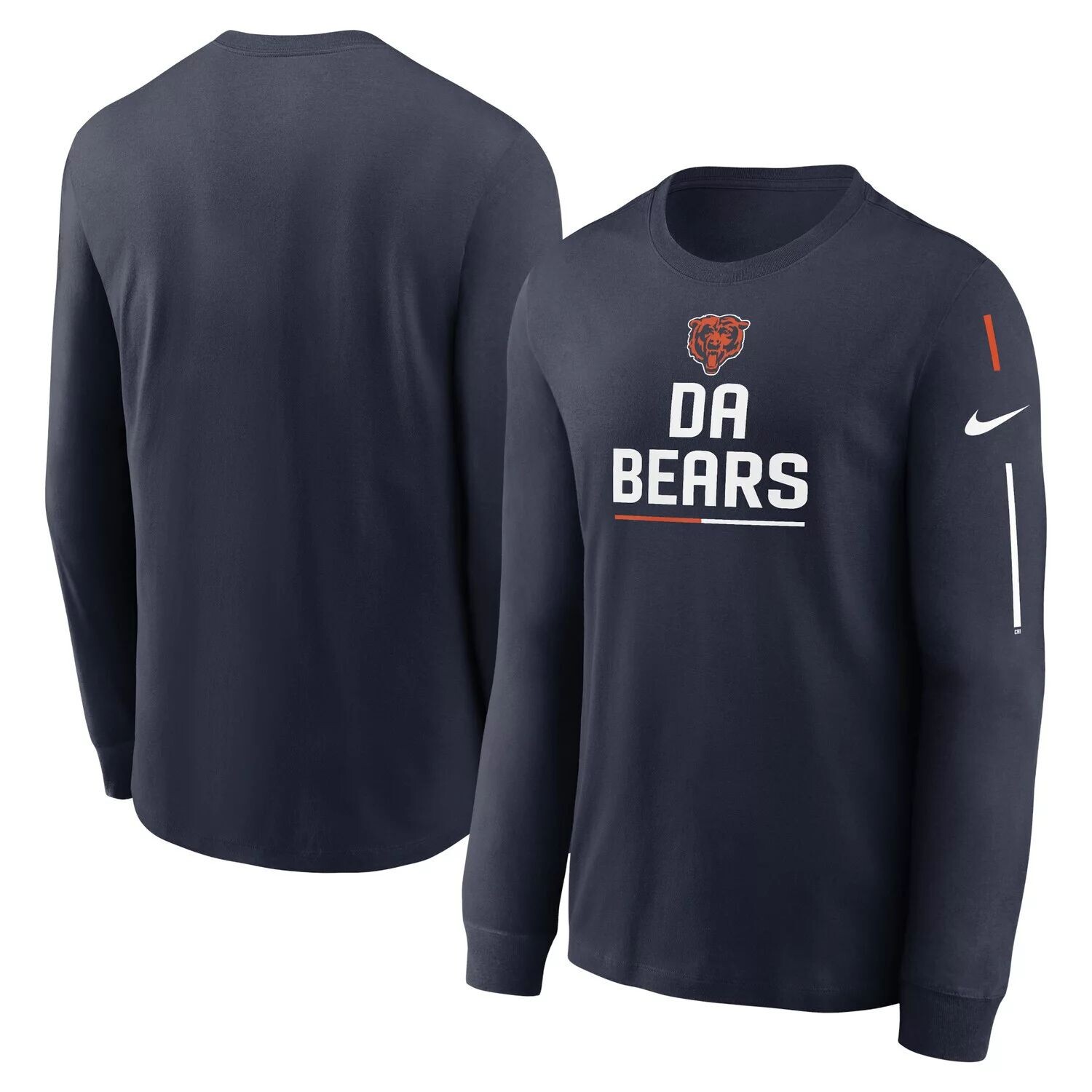 Мужская темно-синяя футболка с длинным рукавом и надписью Chicago Bears Team Nike, Синий
Мужская темно-синяя футболка с длинным рукавом и надписью Chicago Bears Team Nike, Синий