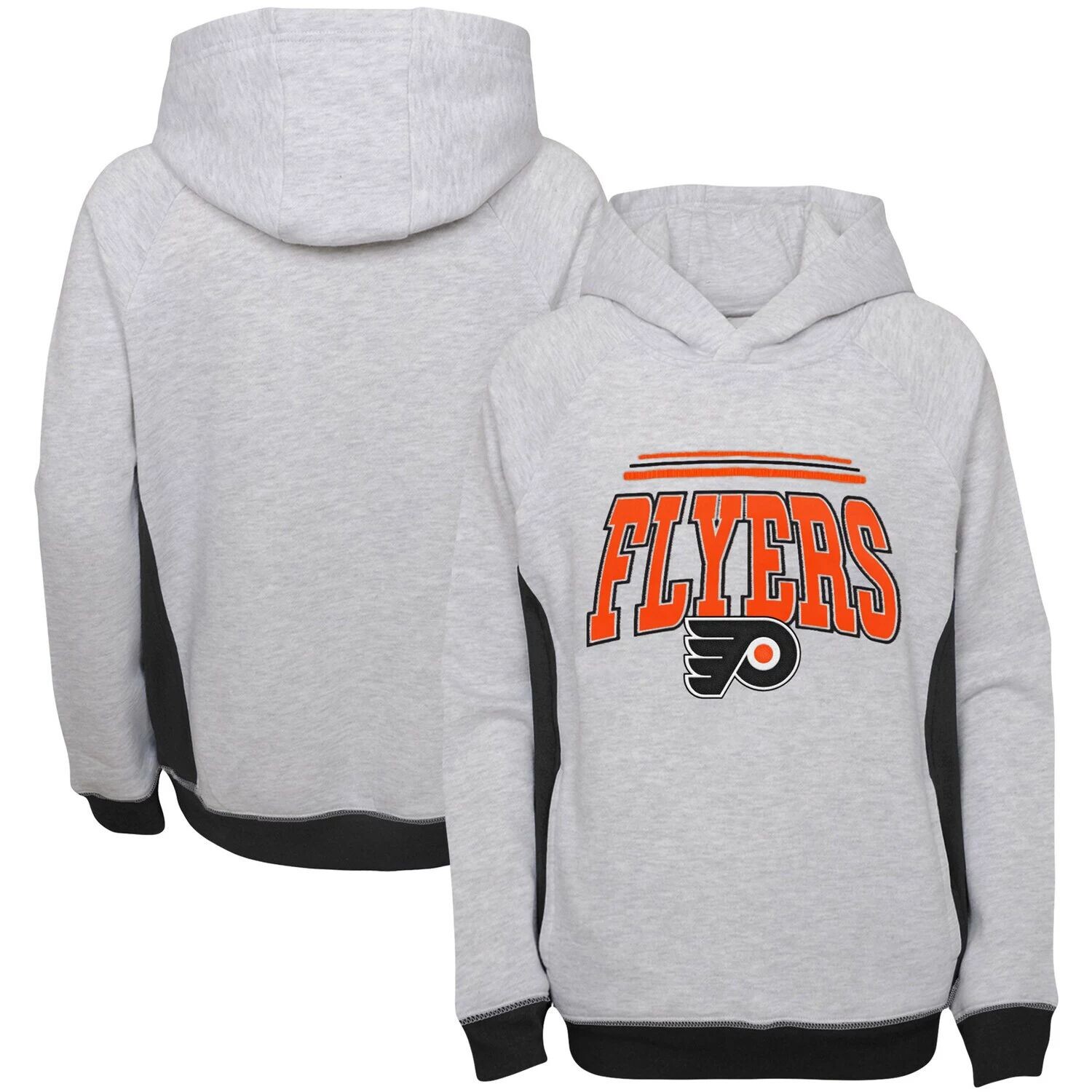 Молодежный серый пуловер с капюшоном Philadelphia Flyers Power Play реглан Outerstuff
Молодежный серый пуловер с капюшоном Philadelphia Flyers Power Play реглан Outerstuff