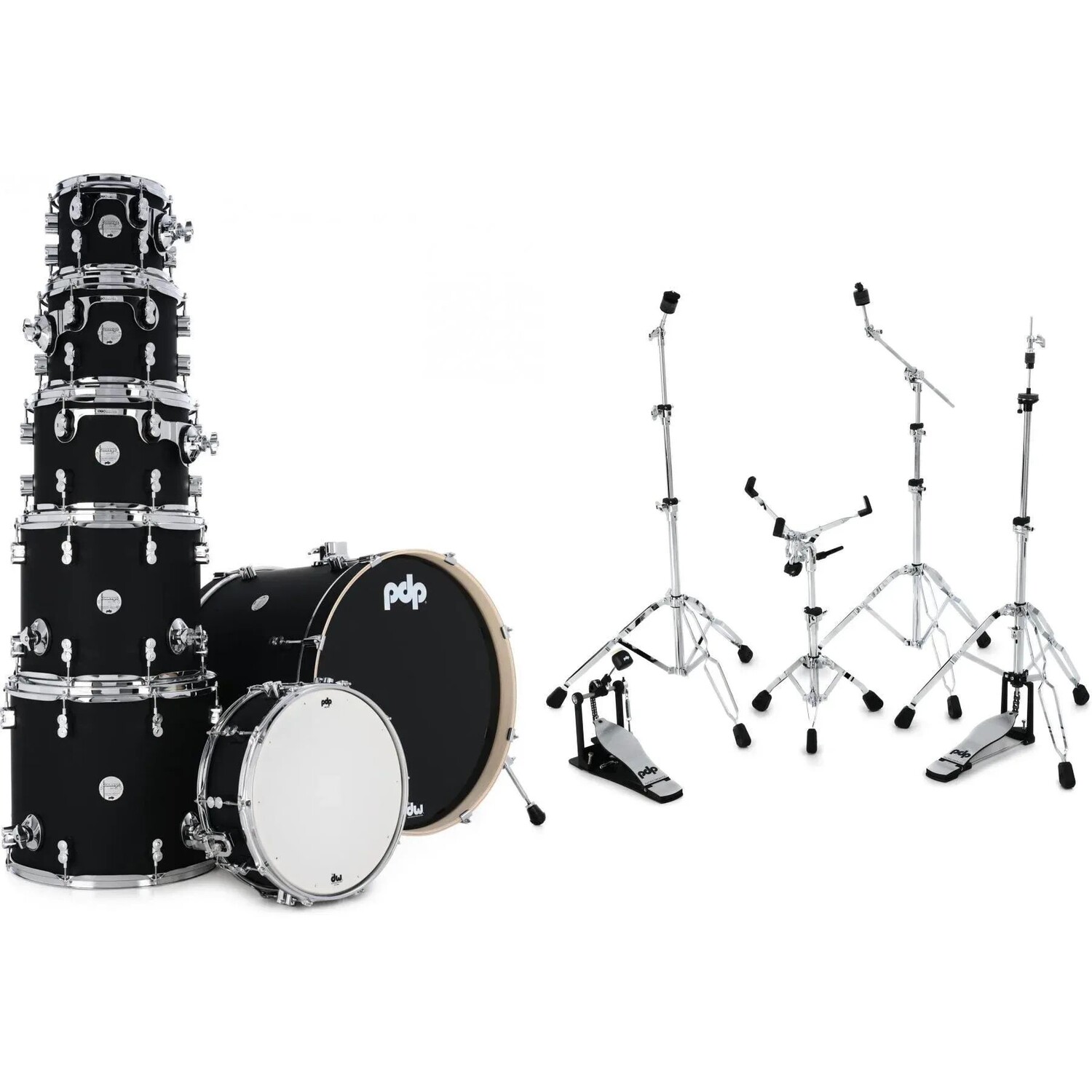 PDP Concept Maple, комплект из 7 частей и комплект оборудования — матовый черный
PDP Concept Maple, комплект из 7 частей и комплект оборудования — матовый черный