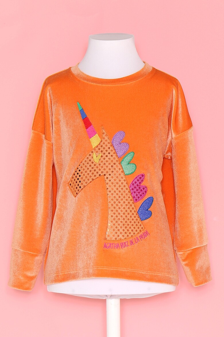 Бархатная блузка с заниженными рукавами Agatha Ruiz De La Prada, оранжевый
Бархатная блузка с заниженными рукавами Agatha Ruiz De La Prada, оранжевый