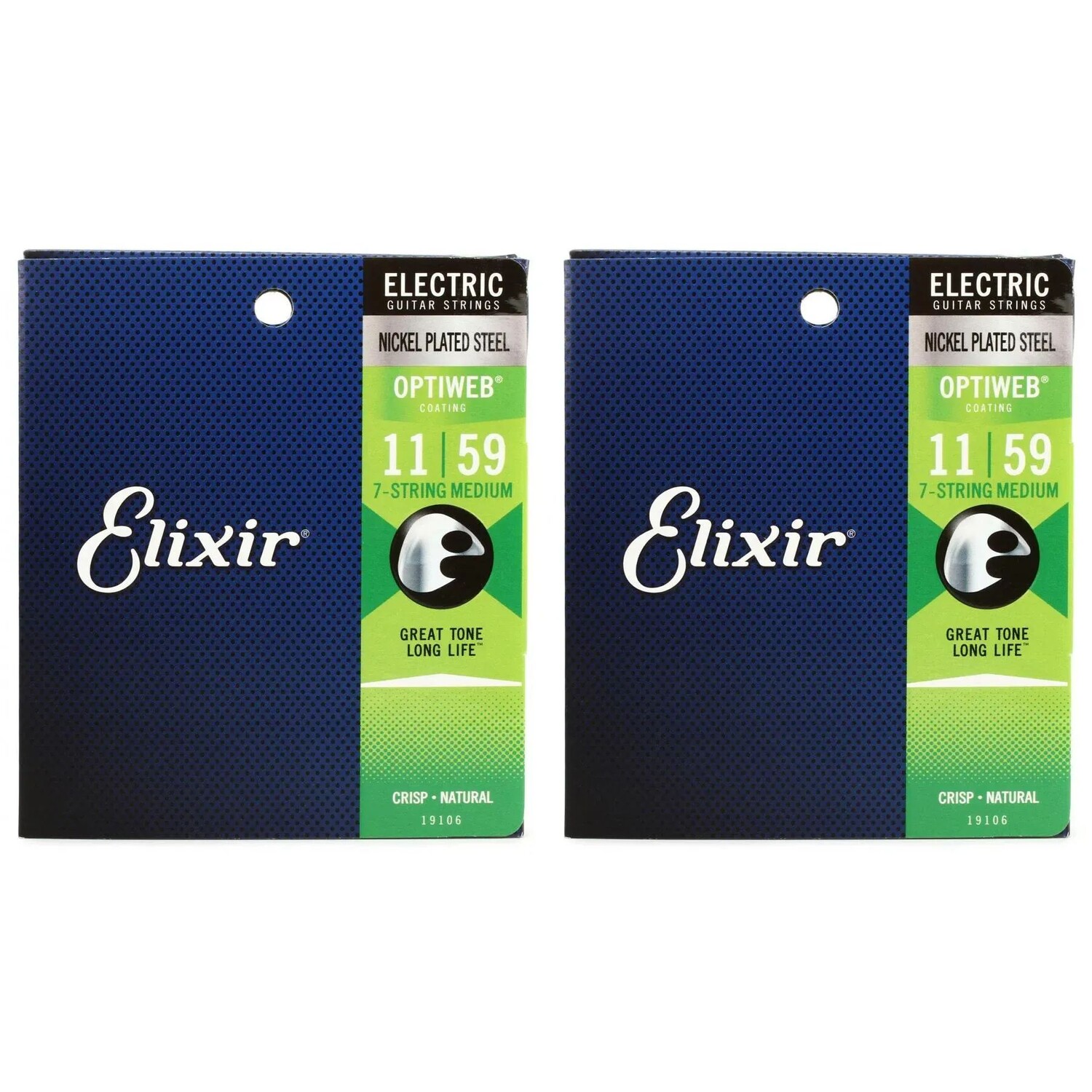 Elixir Strings 19106 Струны для электрогитары Optiweb — .011-.059, средние, 7 струн (2 шт.)
Elixir Strings 19106 Струны для электрогитары Optiweb — .011-.059, средние, 7 струн (2 шт.)