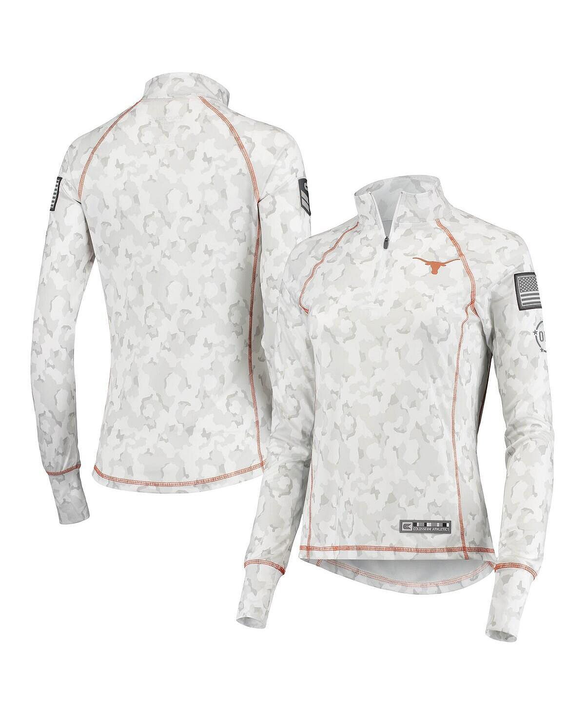 Женская белая куртка Texas Longhorns OHT в военном стиле с арктическим камуфляжным принтом и молнией 1/4 Colosseum, белый
Женская белая куртка Texas Longhorns OHT в военном стиле с арктическим камуфляжным принтом и молнией 1/4 Colosseum, белый