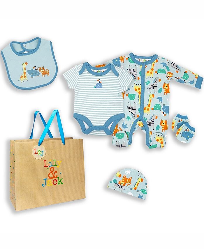 Подарок Aqua Safari Layette для мальчиков и девочек в сетчатой сумке, набор из 5 предметов Rock-A-Bye Baby Boutique, мультиколор
Подарок Aqua Safari Layette для мальчиков и девочек в сетчатой сумке, набор из 5 предметов Rock-A-Bye Baby Boutique, мультиколор