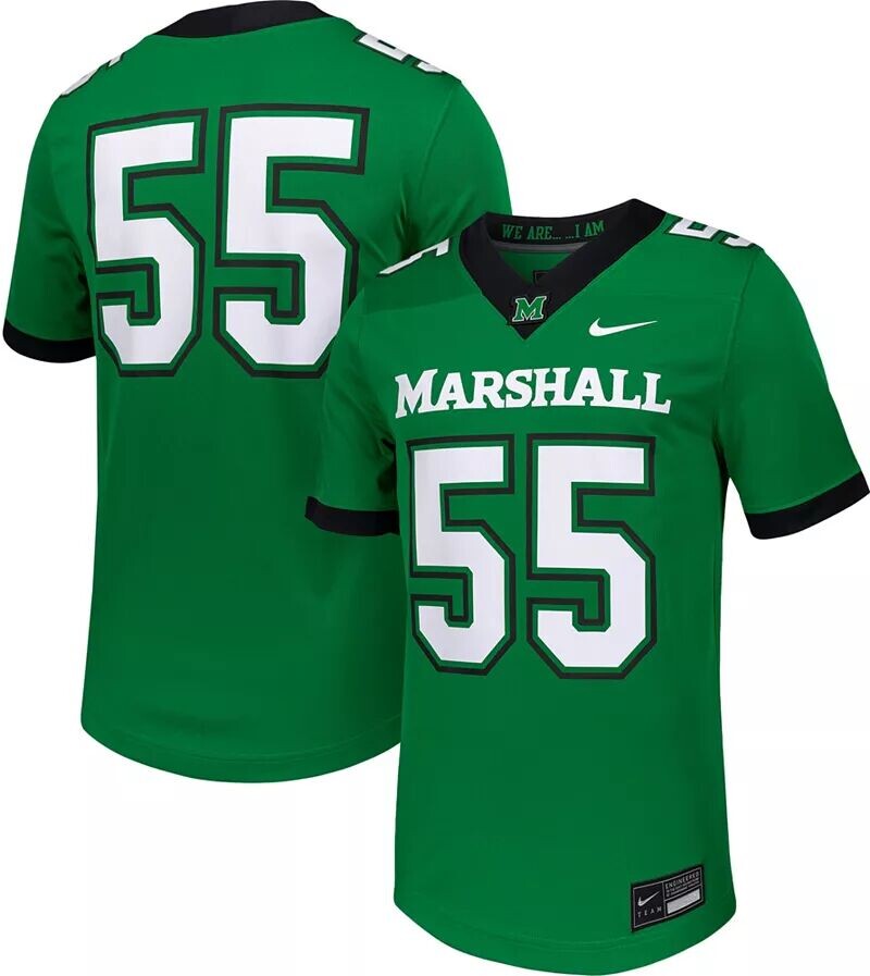 Мужская джерси для домашнего футбола Nike Marshall Thundering Herd #55 зеленая реплика
Мужская джерси для домашнего футбола Nike Marshall Thundering Herd #55 зеленая реплика