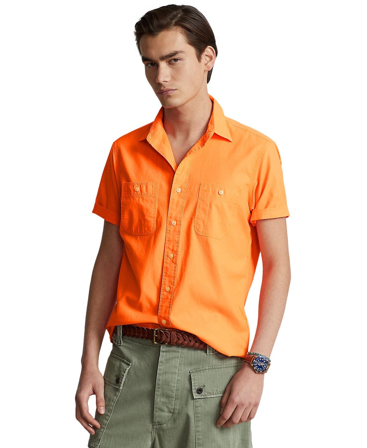 Мужская рабочая рубашка классического кроя из хлопкового атласа Polo Ralph Lauren
Мужская рабочая рубашка классического кроя из хлопкового атласа Polo Ralph Lauren