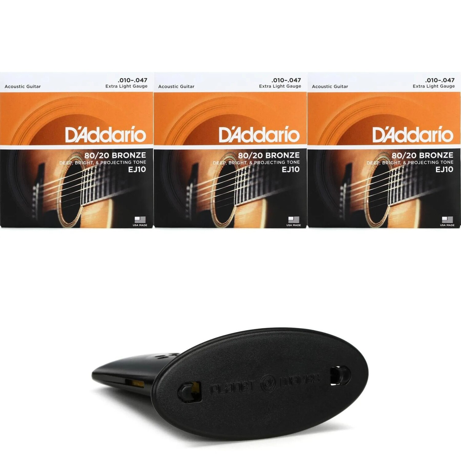 Новые струны для акустической гитары D'Addario EJ10 80/20, бронзовые, 3 шт., с БЕСПЛАТНЫМ увлажнителем — .010-.047, сверхлегкий
Новые струны для акустической гитары D'Addario EJ10 80/20, бронзовые, 3 шт., с БЕСПЛАТНЫМ увлажнителем — .010-.047, сверхлегкий