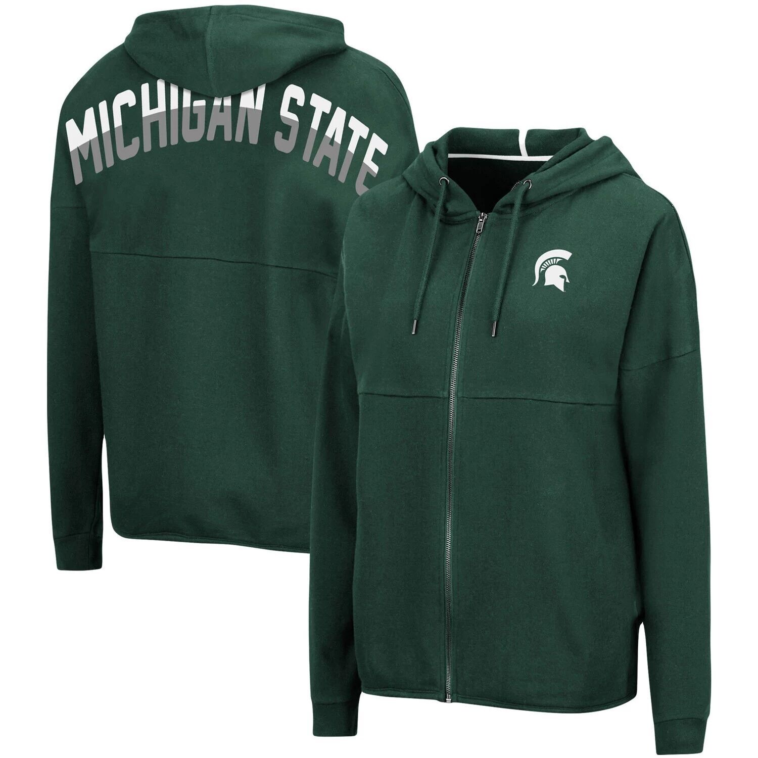 Женская толстовка с капюшоном на молнии во всю длину Colosseum Green Michigan State Spartans Two-Hit Colosseum
Женская толстовка с капюшоном на молнии во всю длину Colosseum Green Michigan State Spartans Two-Hit Colosseum