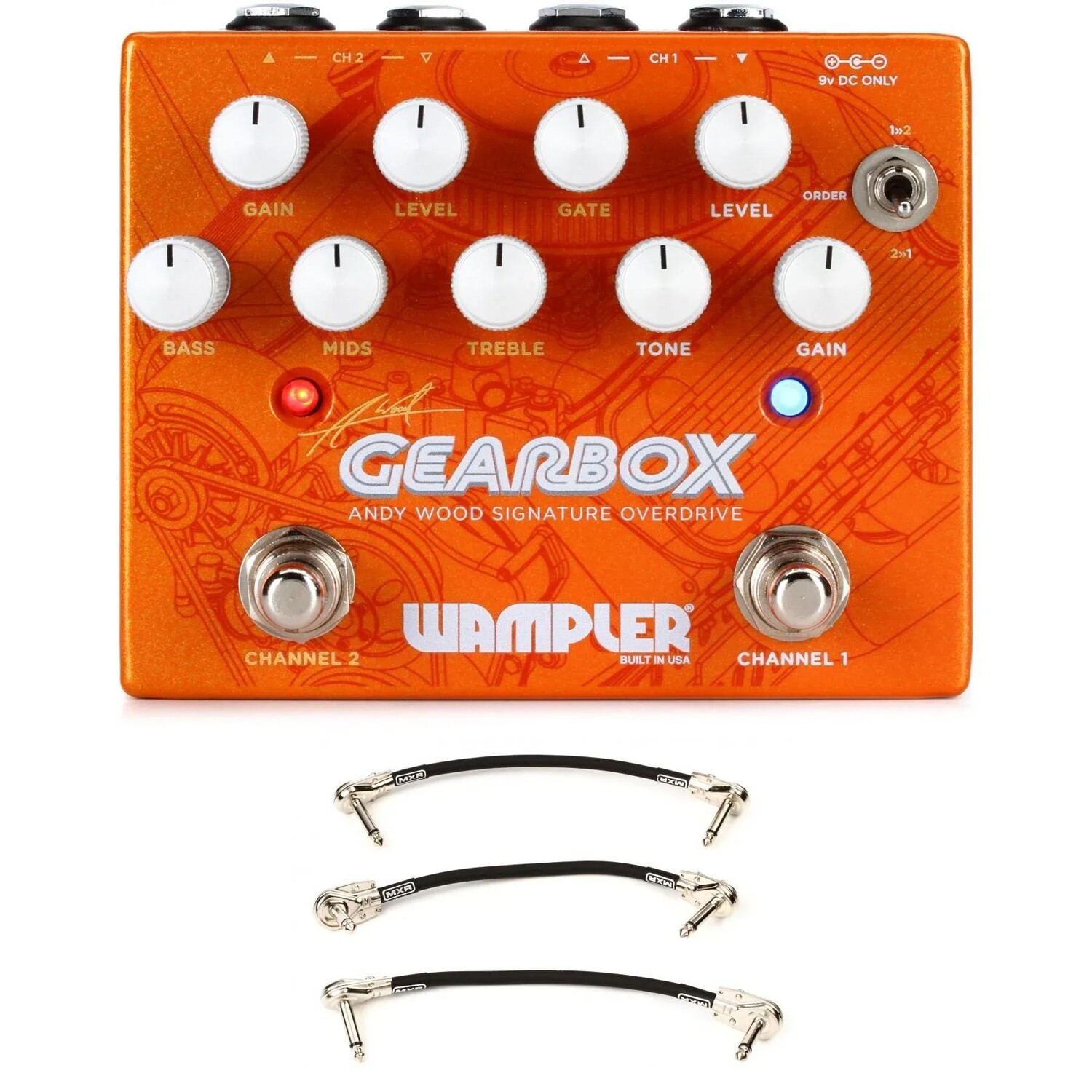 Коробка передач Wampler Педаль ускоренной передачи Andy Wood Signature с комплектом из 3 соединительных кабелей
Коробка передач Wampler Педаль ускоренной передачи Andy Wood Signature с комплектом из 3 соединительных кабелей