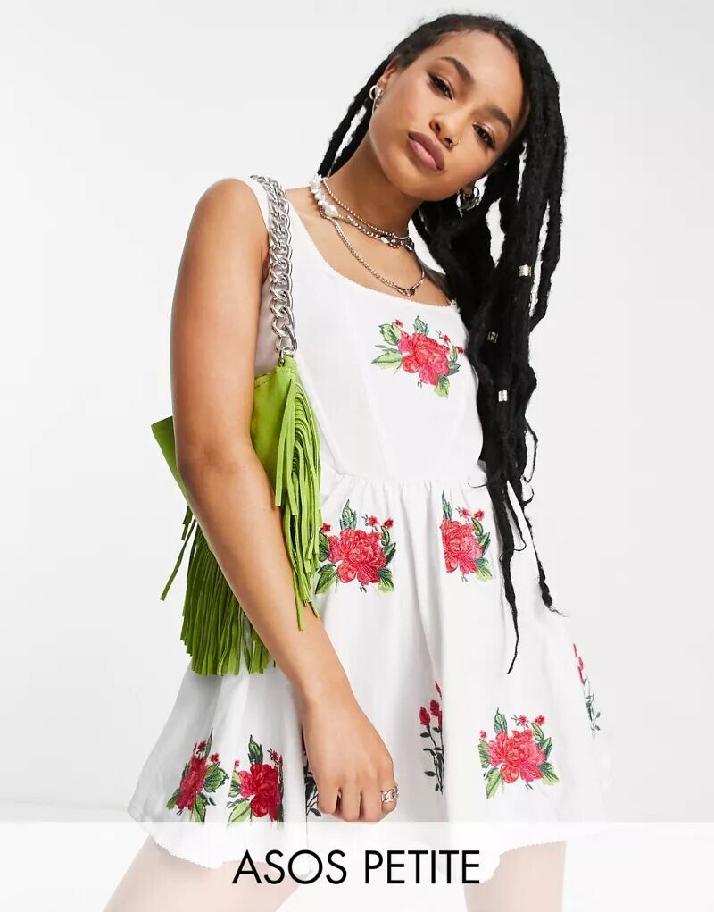 Белое короткое приталенное платье с корсетом и вышивкой ASOS DESIGN Petite, Коричневый
Белое короткое приталенное платье с корсетом и вышивкой ASOS DESIGN Petite, Коричневый