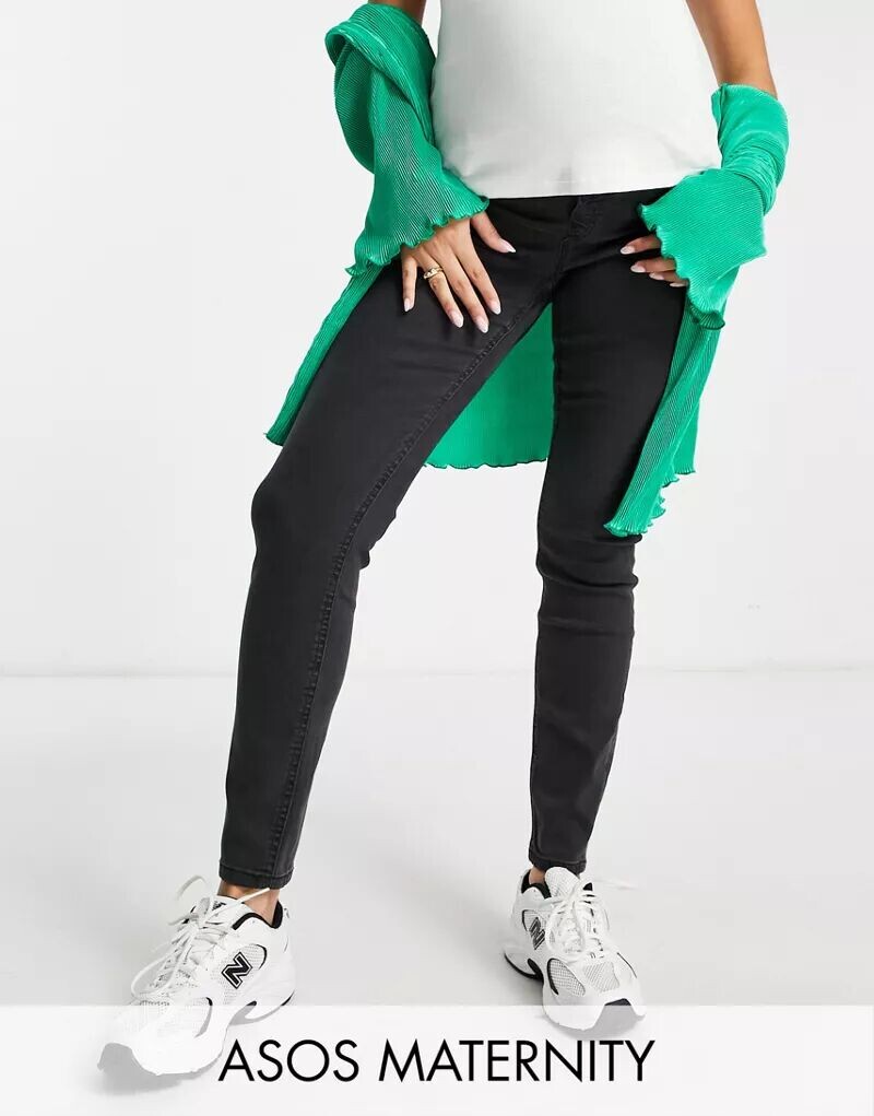 Черные джинсы скинни для беременных ASOS DESIGN Maternity Ultimate с выпуклым поясом
Черные джинсы скинни для беременных ASOS DESIGN Maternity Ultimate с выпуклым поясом