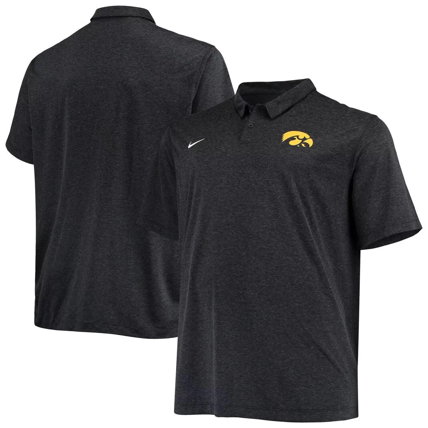 Мужская футболка-поло Iowa Hawkeyes Big & Tall Performance черного цвета с меланжевой отделкой Nike, Черный
Мужская футболка-поло Iowa Hawkeyes Big & Tall Performance черного цвета с меланжевой отделкой Nike, Черный