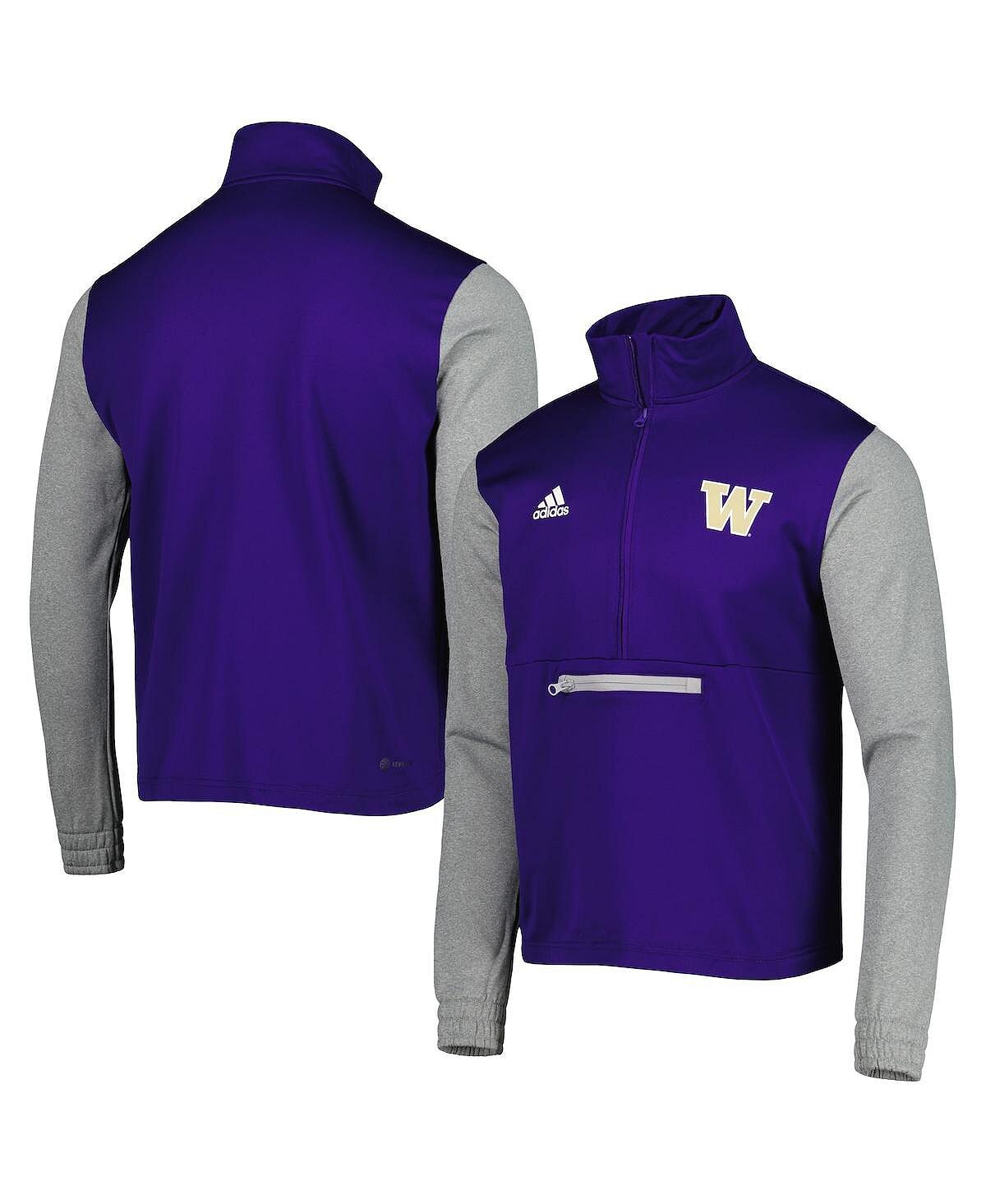Мужская фиолетово-серая футболка с молнией до половины длины Washington Huskies Team AEROREADY adidas
Мужская фиолетово-серая футболка с молнией до половины длины Washington Huskies Team AEROREADY adidas