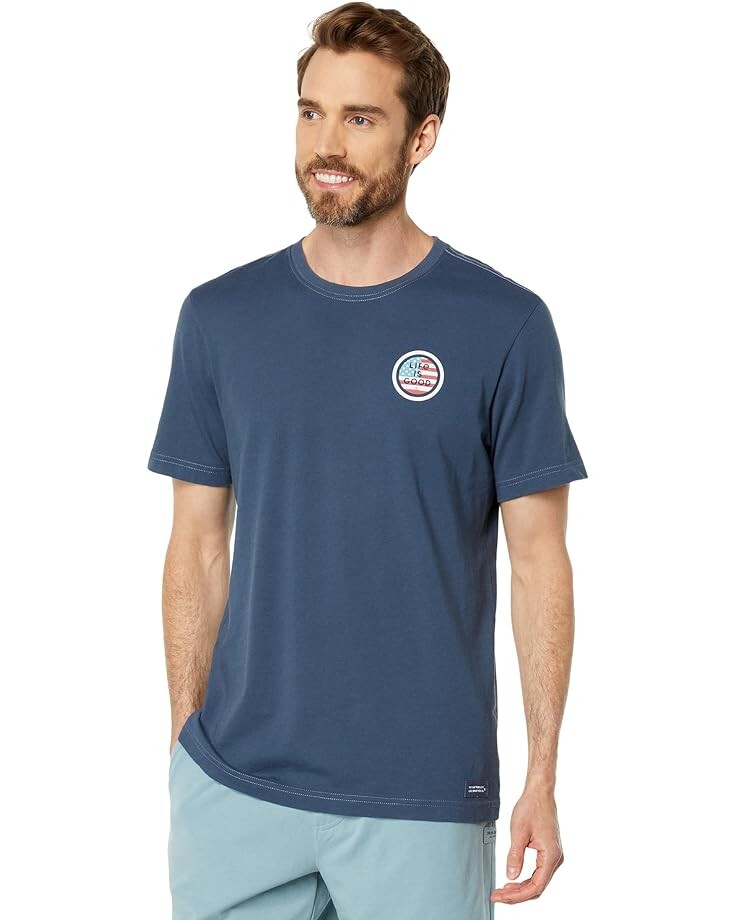 Футболка Life is Good Believe in The Good America Short Sleeve Crusher Tee, цвет Darkest Blue
Футболка Life is Good Believe in The Good America Short Sleeve Crusher Tee, цвет Darkest Blue