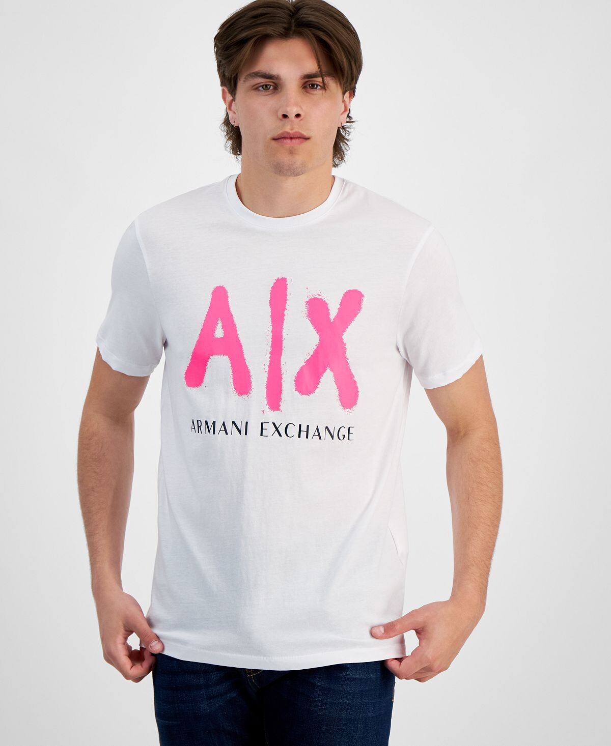Мужская футболка с графическим логотипом и неоновым распылением краски Armani Exchange
Мужская футболка с графическим логотипом и неоновым распылением краски Armani Exchange