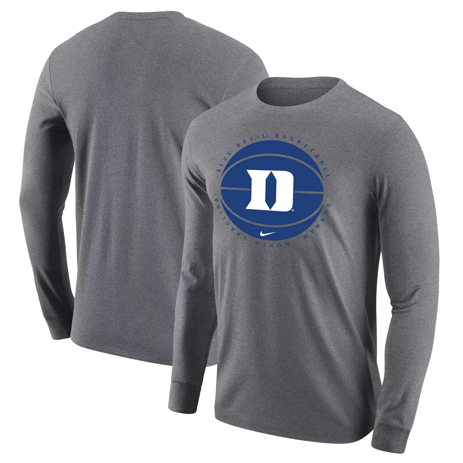 Мужская баскетбольная футболка с длинным рукавом Heather Grey Duke Blue Devils Nike
Мужская баскетбольная футболка с длинным рукавом Heather Grey Duke Blue Devils Nike