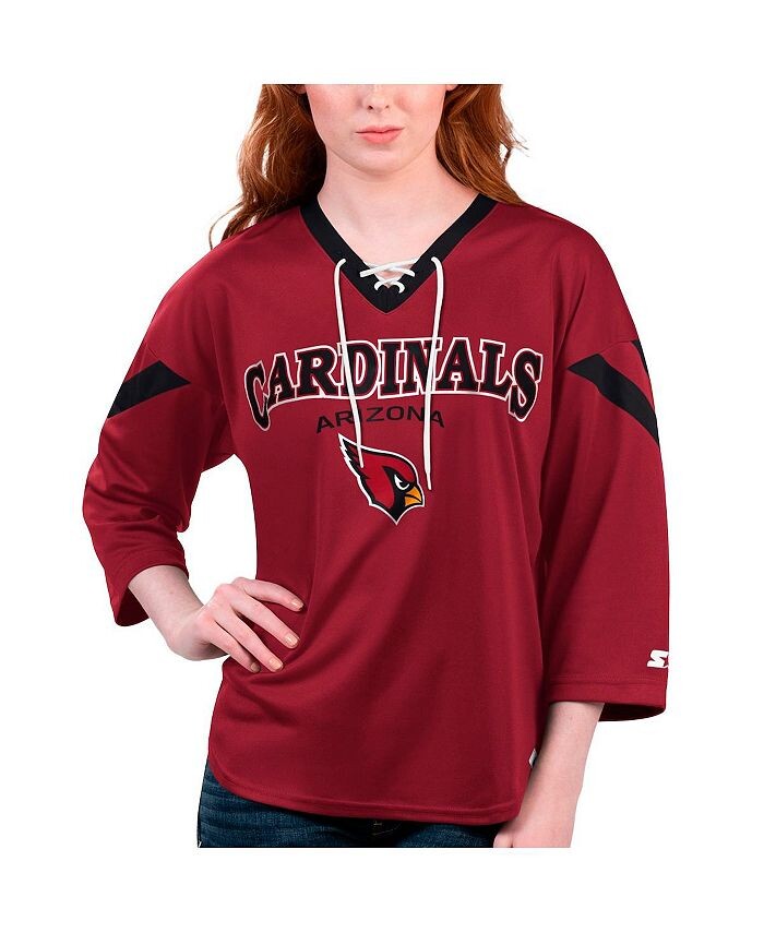 Женская футболка Cardinal Arizona Cardinals Rally на шнуровке с рукавами 3/4 Starter, красный
Женская футболка Cardinal Arizona Cardinals Rally на шнуровке с рукавами 3/4 Starter, красный