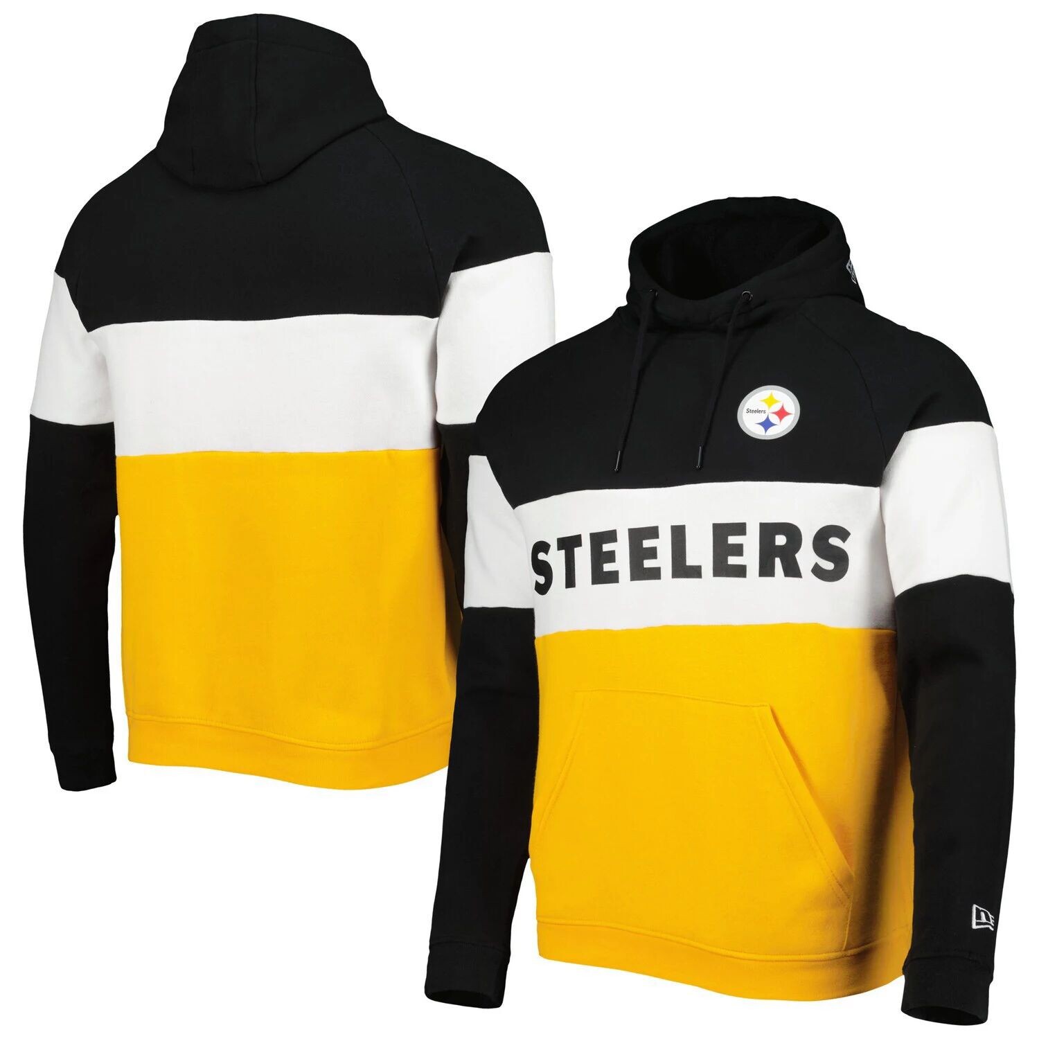 Мужской золотой пуловер с капюшоном Pittsburgh Steelers Colorblock Current New Era, Желтый
Мужской золотой пуловер с капюшоном Pittsburgh Steelers Colorblock Current New Era, Желтый