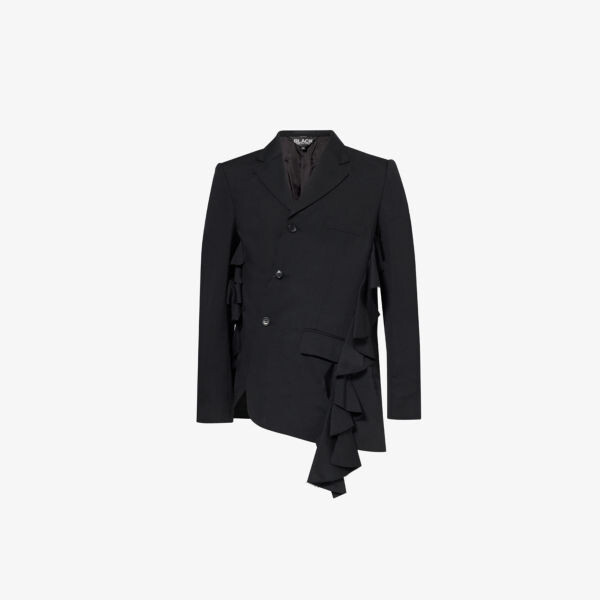 Асимметричный шерстяной блейзер свободного кроя с оборками Black Comme Des Garcon, черный
Асимметричный шерстяной блейзер свободного кроя с оборками Black Comme Des Garcon, черный