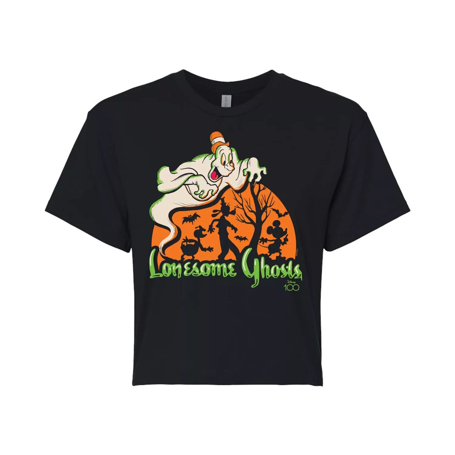 Укороченная футболка с рисунком Disney 100 Juniors' Lonesome Ghosts Licensed Character
Укороченная футболка с рисунком Disney 100 Juniors' Lonesome Ghosts Licensed Character
