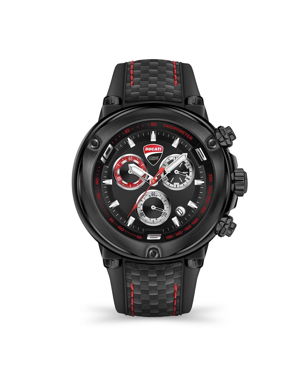 Мужские часы Partenza Chronograph с черным силиконовым ремешком, 49 мм Ducati Corse
Мужские часы Partenza Chronograph с черным силиконовым ремешком, 49 мм Ducati Corse