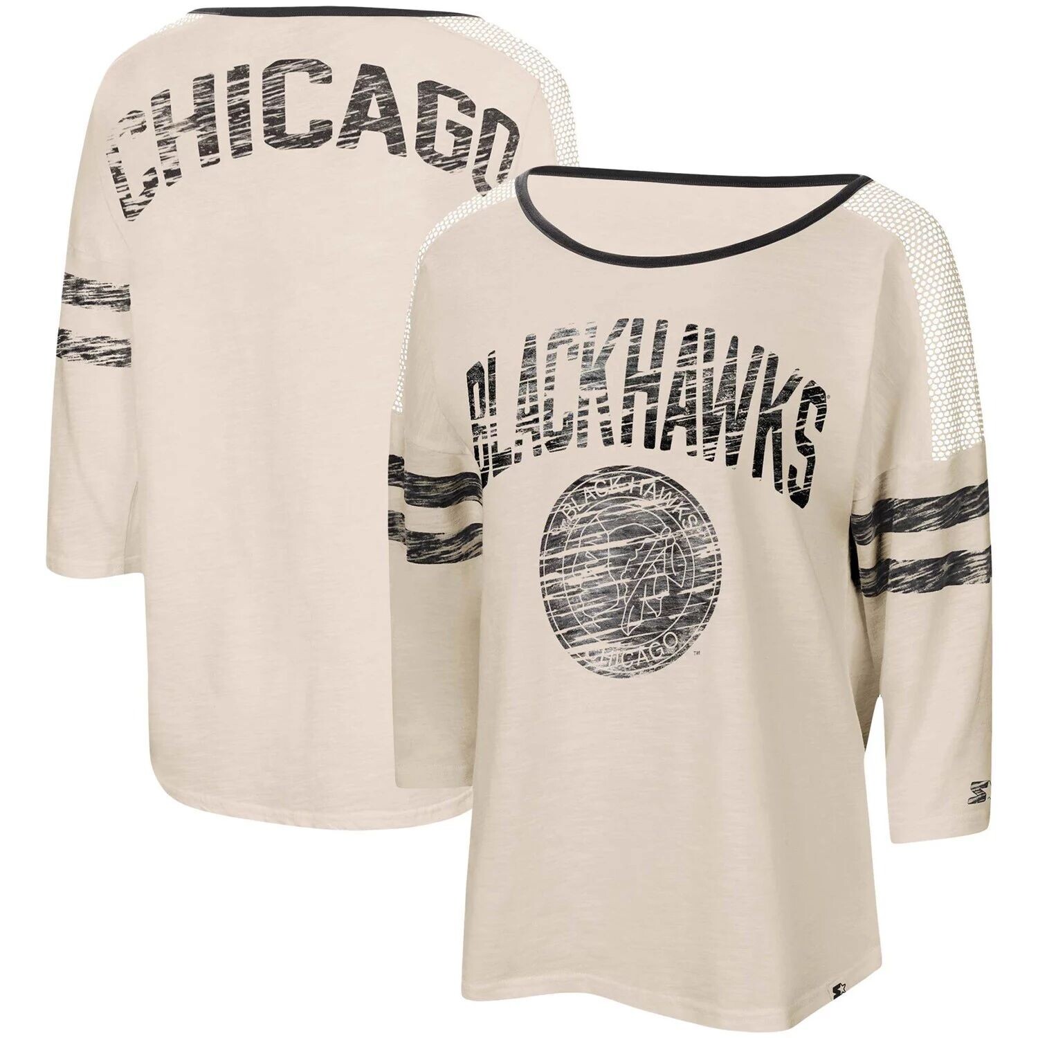 Женская футболка Starter Oatmeal Chicago Blackhawks Highlight с рукавами 3/4 Starter
Женская футболка Starter Oatmeal Chicago Blackhawks Highlight с рукавами 3/4 Starter