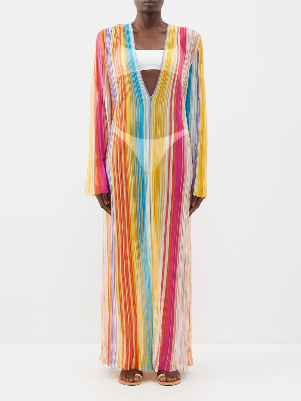 Полосатый кафтан крючком с глубоким вырезом и глубоким вырезом Missoni, мультиколор
Полосатый кафтан крючком с глубоким вырезом и глубоким вырезом Missoni, мультиколор