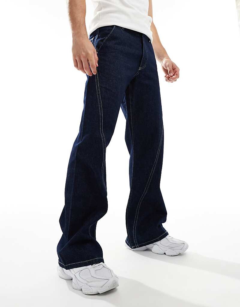 ASOS DESIGN – Коллекция Circular Design – Широкие синие джинсы-клеш с контрастной строчкой
ASOS DESIGN – Коллекция Circular Design – Широкие синие джинсы-клеш с контрастной строчкой