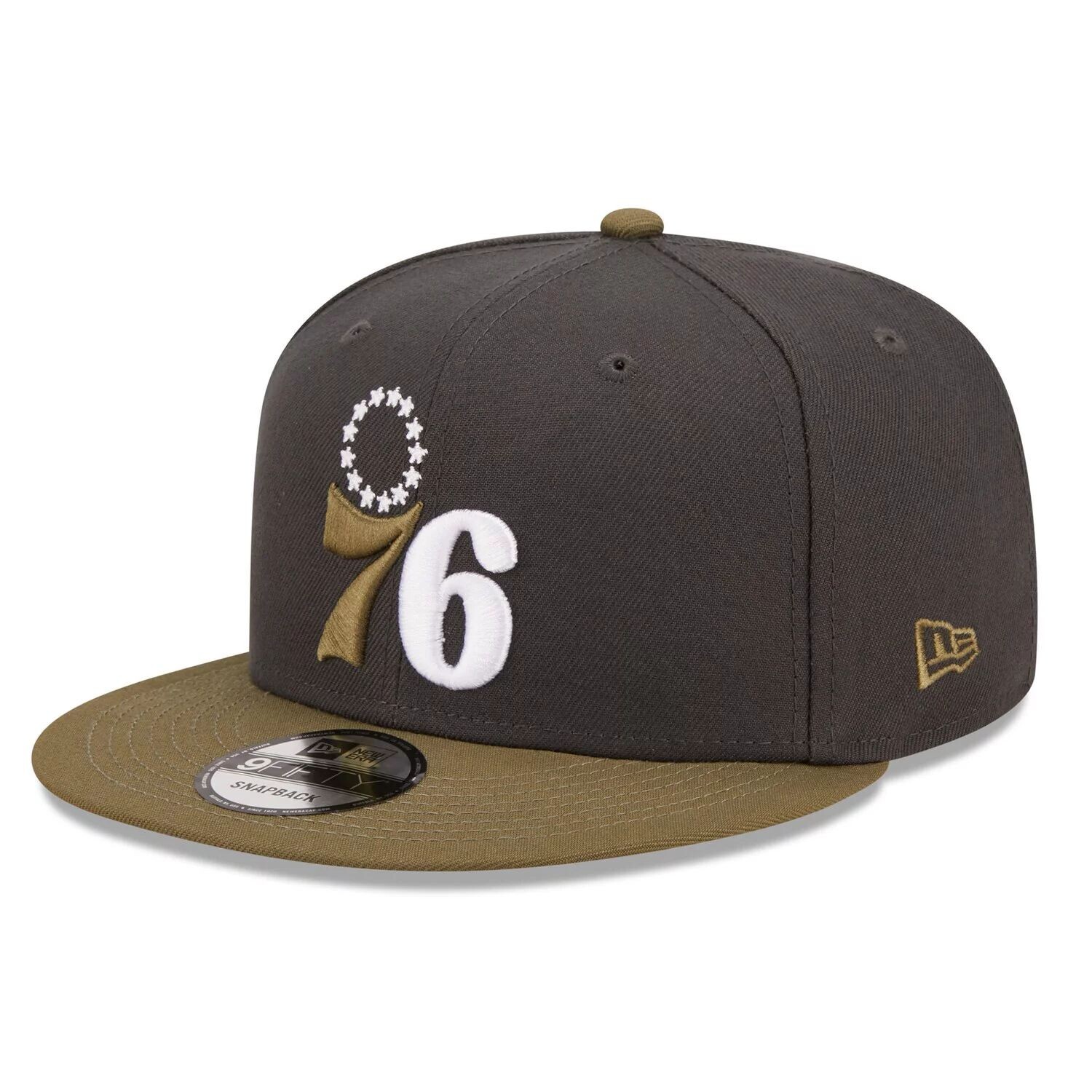 Мужская двухцветная кепка New Era темно-серого/оливкового цвета Philadelphia 76ers 9FIFTY Snapback
Мужская двухцветная кепка New Era темно-серого/оливкового цвета Philadelphia 76ers 9FIFTY Snapback