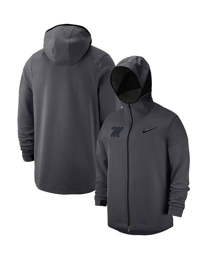 Мужская куртка с капюшоном на молнии во всю длину антрацита Ole Miss Rebels Showtime Nike, серый
Мужская куртка с капюшоном на молнии во всю длину антрацита Ole Miss Rebels Showtime Nike, серый